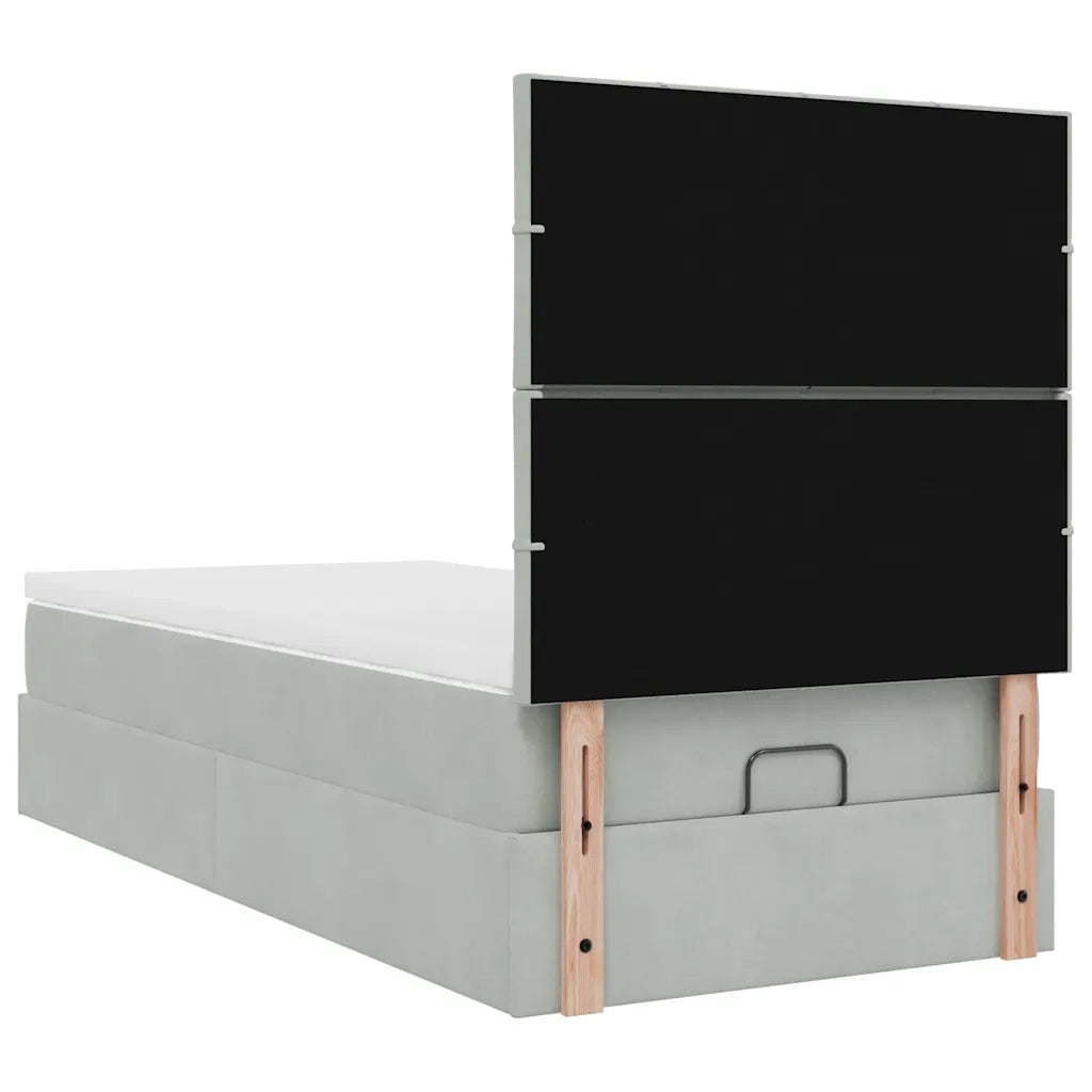Struttura Letto Pouf con Materassi 100x200 cm Velluto 3314300