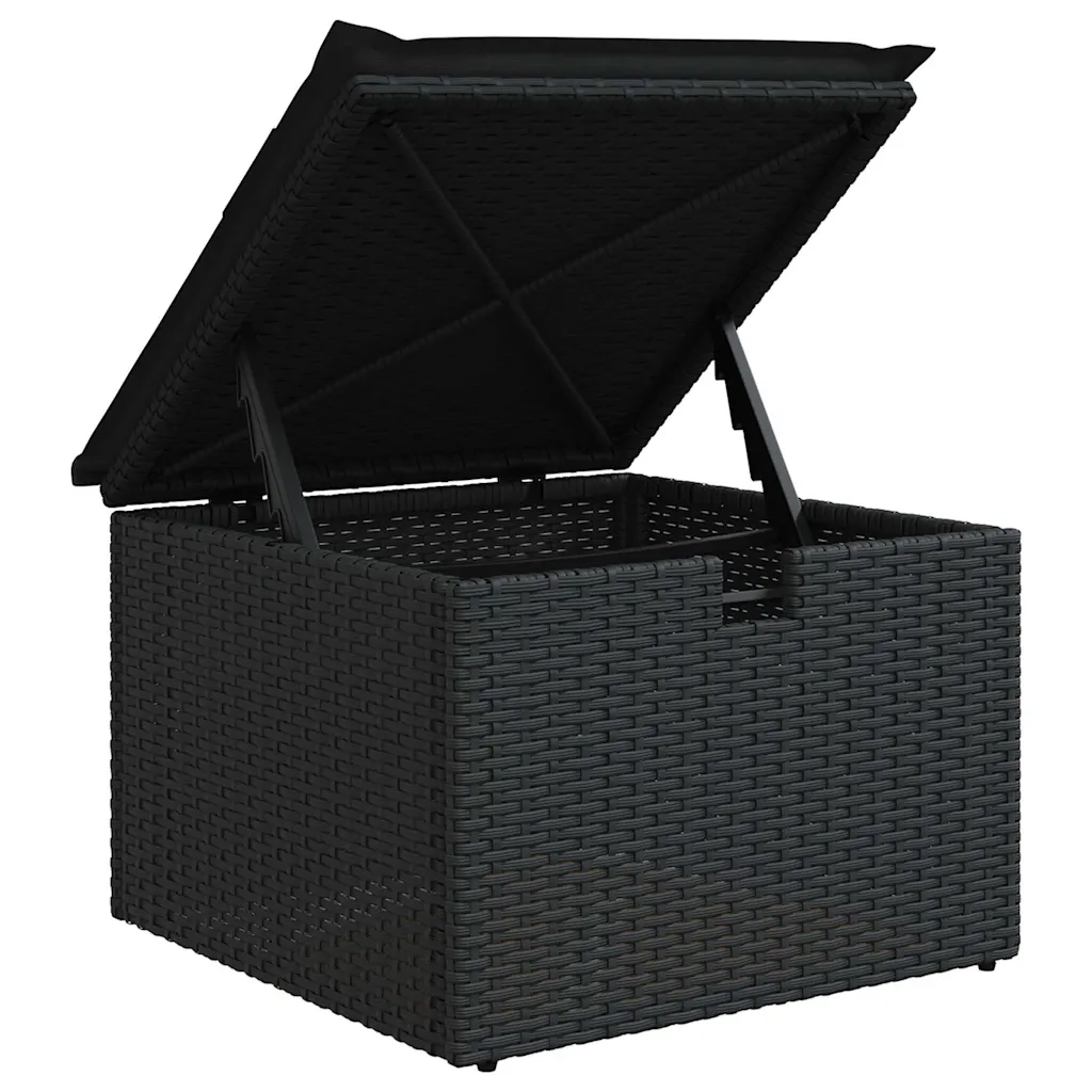 Set Divani da Giardino con Cuscini 7pz Nero Polyrattan 3274655