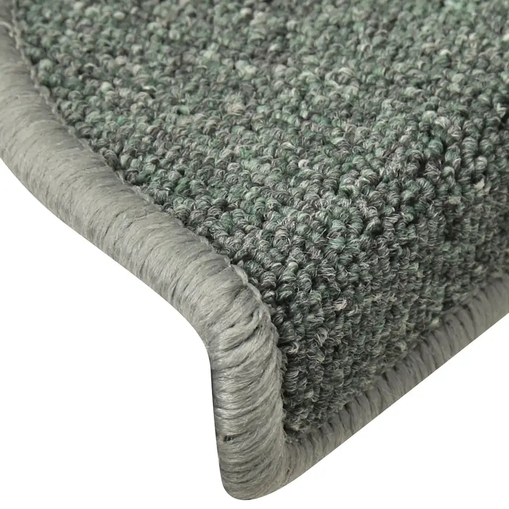Tappetini per scale 30 pz 56x17x3 cm Verde scuro semicircolari 3365741