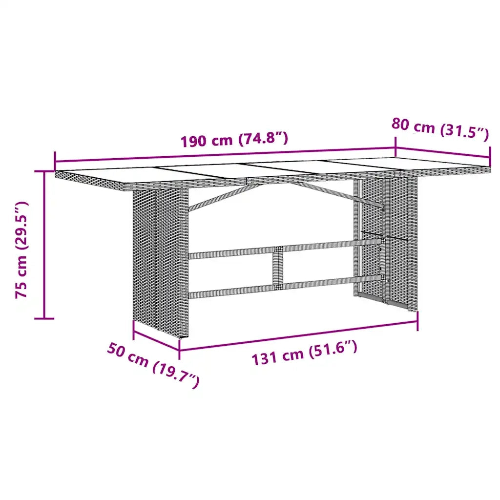 Set Bistrò da Giardino 7 pz con Cuscini in Polyrattan Grigio 3277171