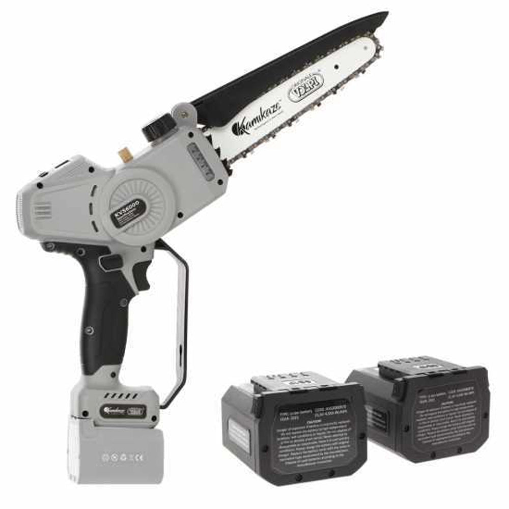 POTATORE SEGHETTO MOTOSEGA A BATTERIA 21,6V +2 BATTERIE 4Ah BARRA 19cm-8" KVS6000 VOLPI