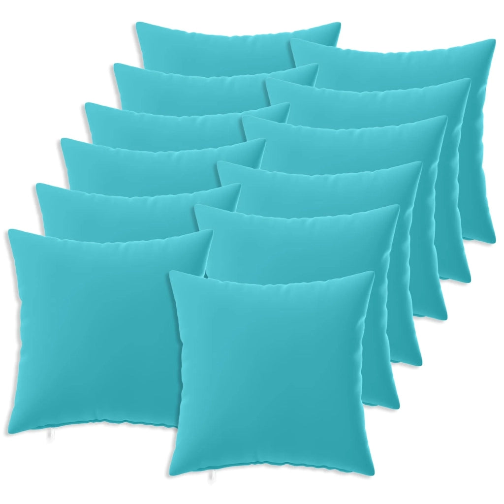 Cuscino con cuscino HEERLEN 12 pz Turchese Poliestere 926679
