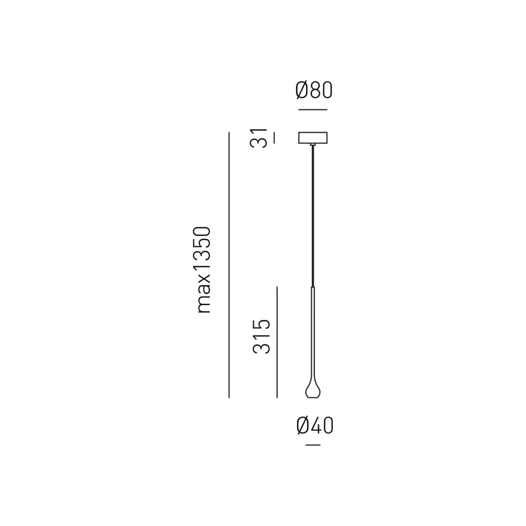 Lampada a Sospensione URSULA S/P Oro - Sospensione Singola Led 5W 3000K 255lm Fascio 24° Montatura in Alluminio IP20 - Gea Luce