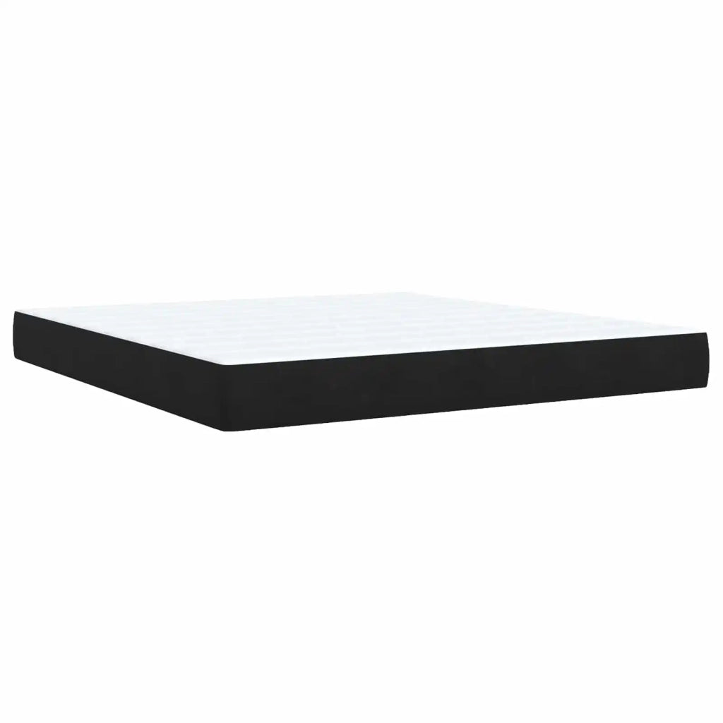 Letto con Box Spring, Materasso e LED Nero 180 x 200 cm Velluto 3452224
