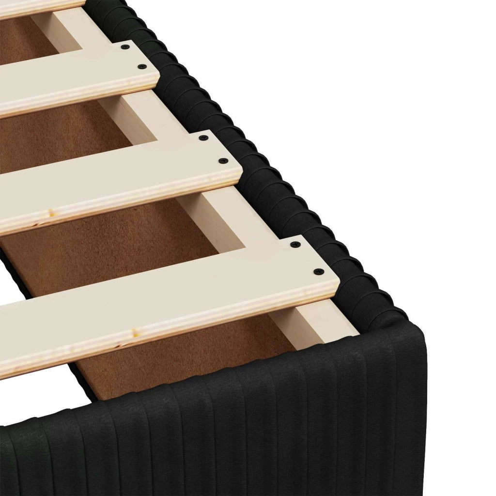 Letto box spring con materasso Nero 120 x 200 cm Velluto 3454591