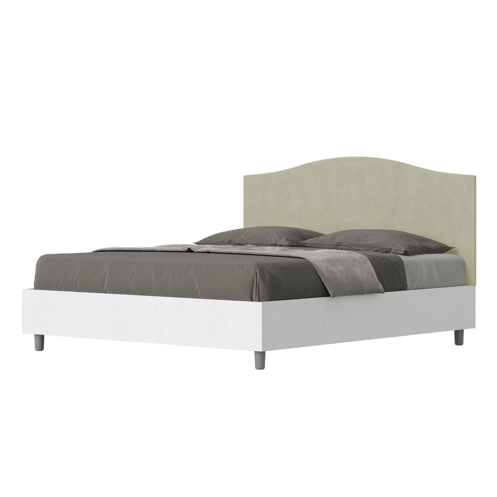 Letto Matrimoniale 160x200 cm con Rete Grace Tè verde