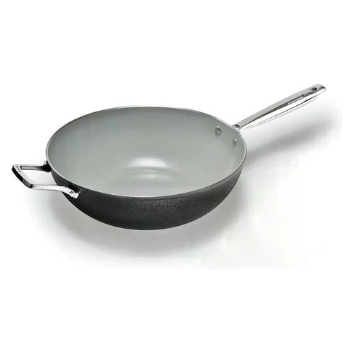 Wok alluflon moneta 0005394332 armonia finegres con doppio manico nero