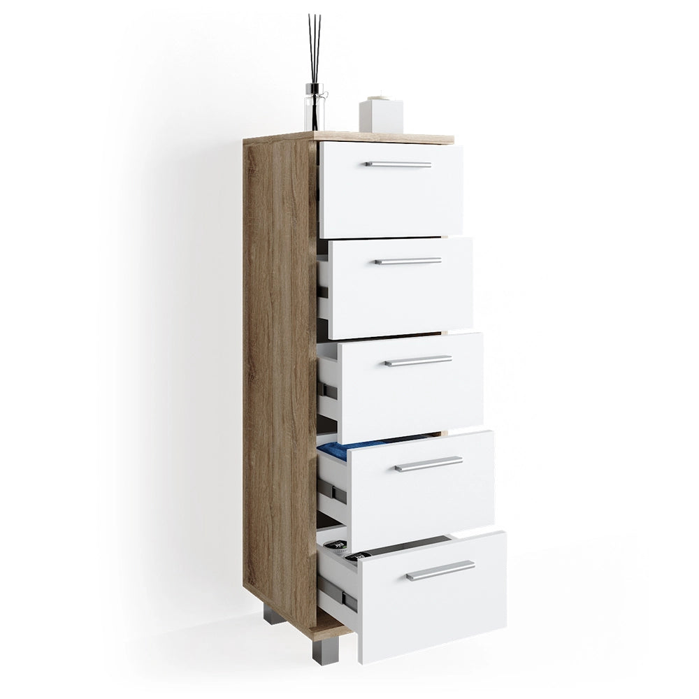 Vicco Cassettiera da bagno Sonoma 30 x 95 cm