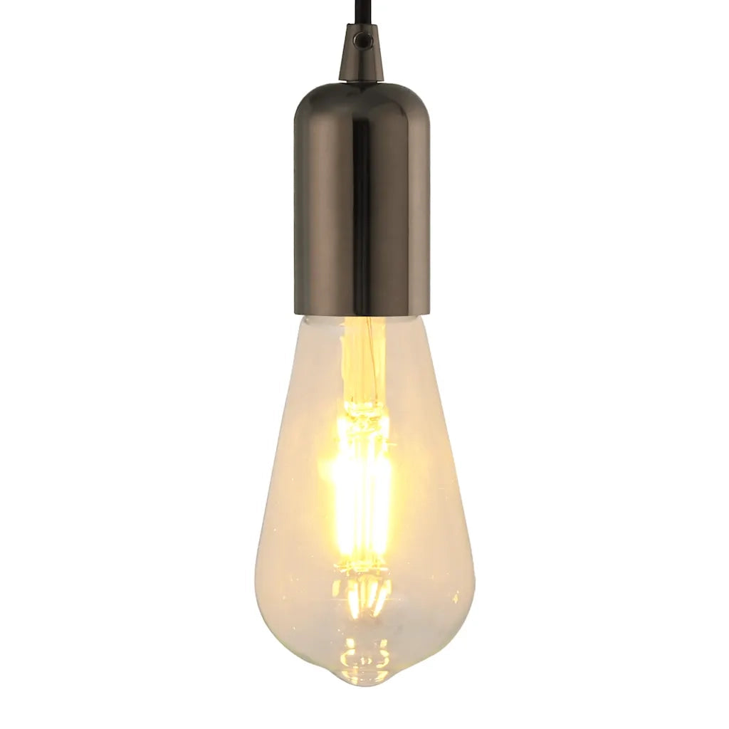 Portalampade 2 pz Nero Lucido E27 4106533