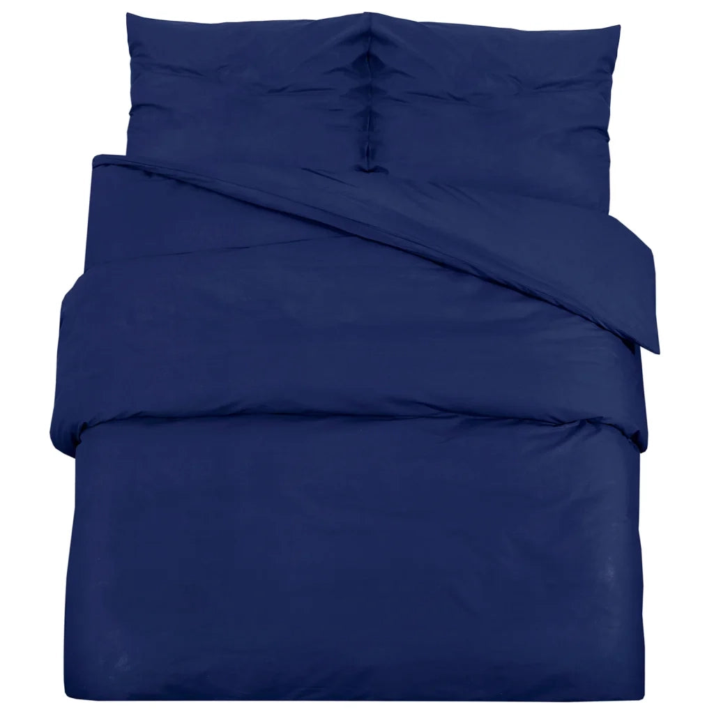 Set Copripiumino Blu Marino 200x200 cm in Cotone 136143