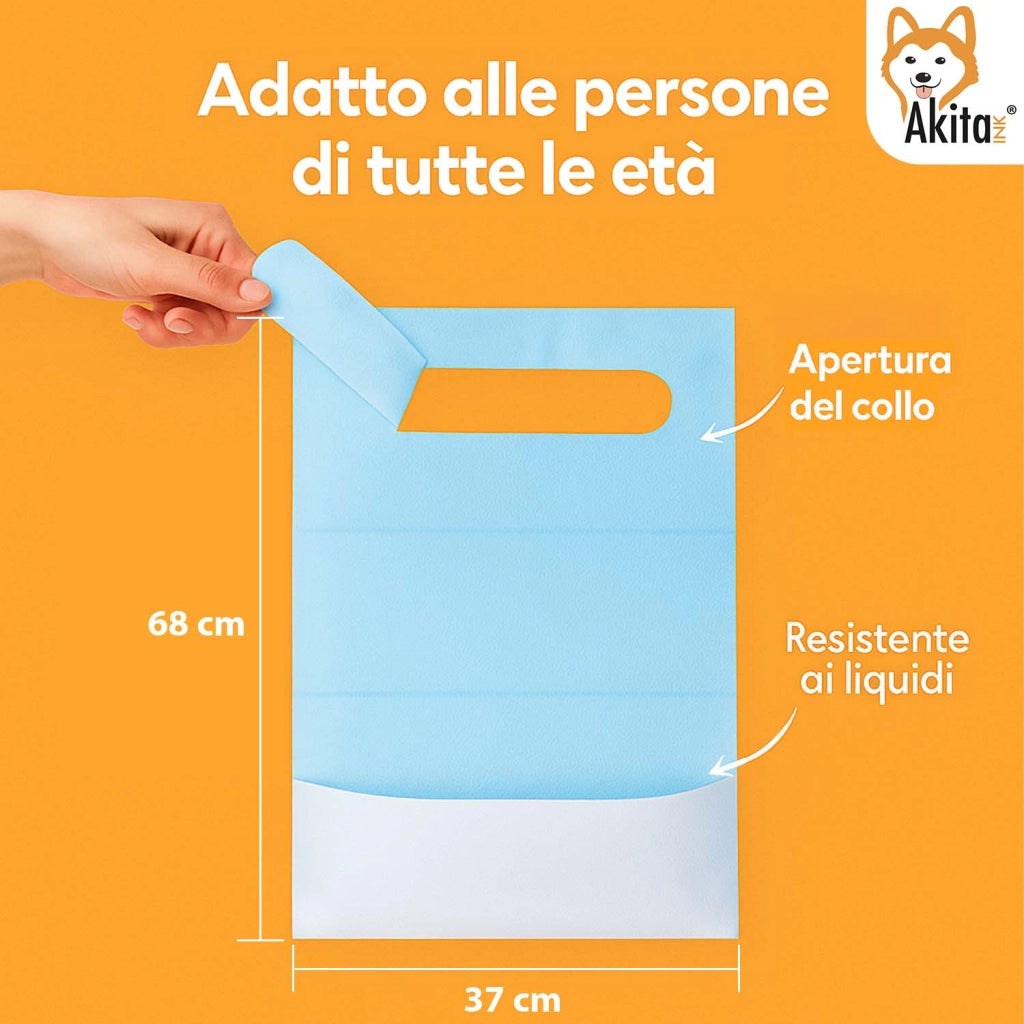 Akitaink 1000 Bavagli Monouso Impermeabili Tasca