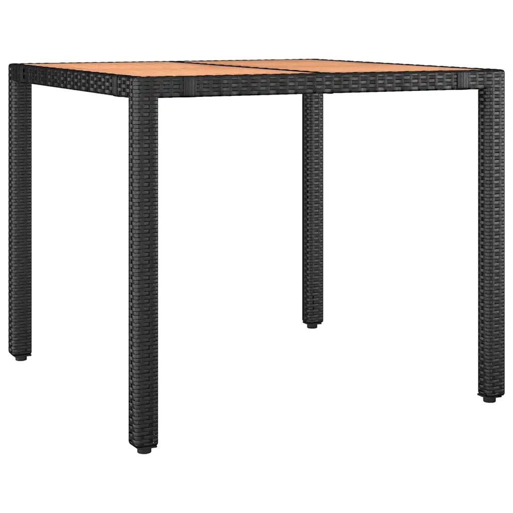 Set Bistrò da Giardino 3 pz con Cuscini in Polyrattan Nero 3276975