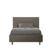 Letto 1 Piazza e Mezzo 120x200 cm con Rete e Contenitore Adele Cappuccino