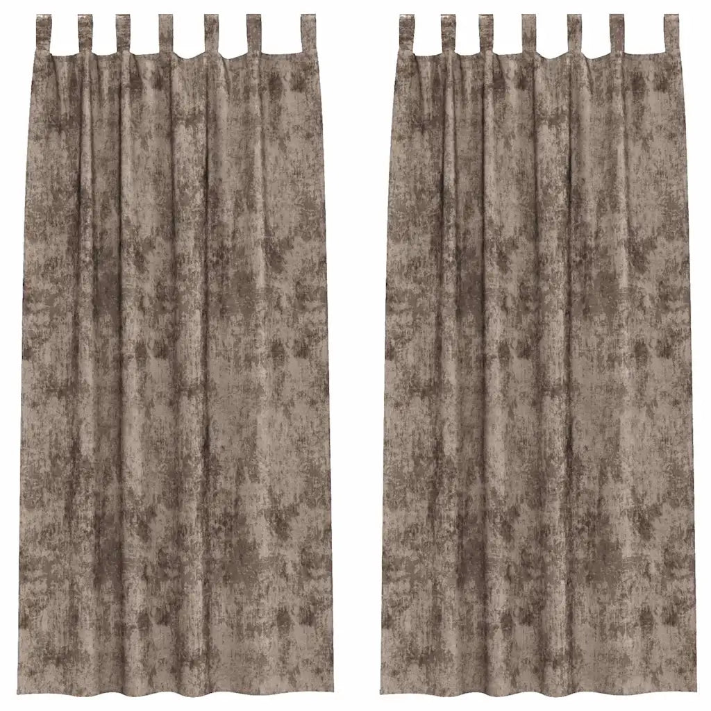Tende in Velluto 2 pcs Cappuccino 225 x 140 cm Velluto 4107740