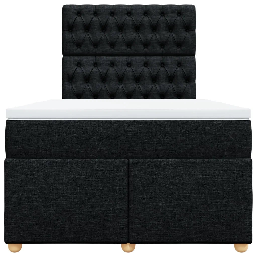Giroletto a Molle con Materasso Nero 120x190 cm in Tessuto 3293528