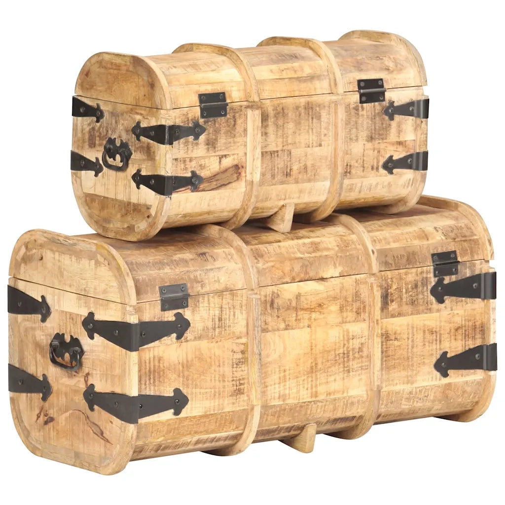 Bauli 2 pz in Legno Massello di Mango 320374