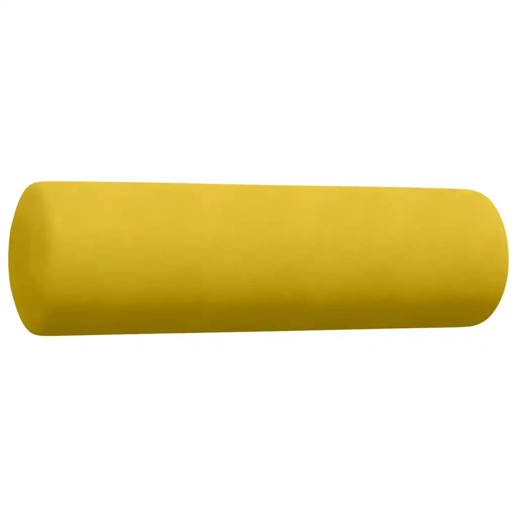 Set di Divani 4 pz con Cuscini e Rinforzi Giallo in Velluto 3278467