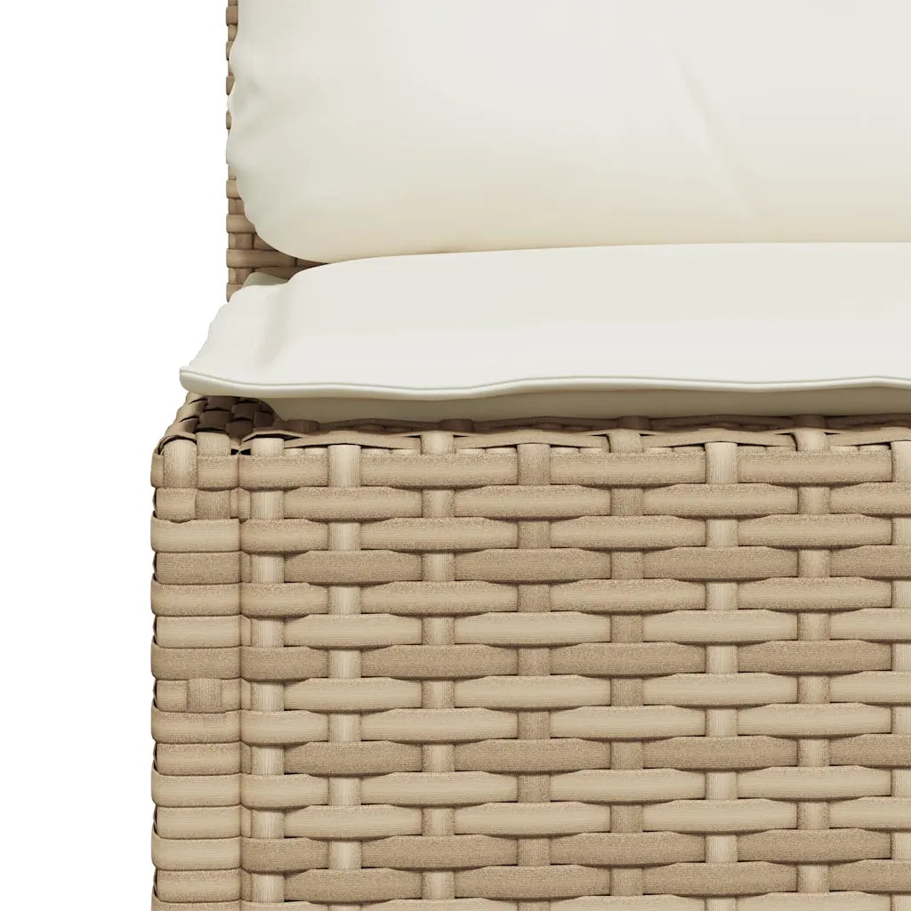 Divano da Giardino con Cuscini a 3 Posti Beige in Polyrattan 365922
