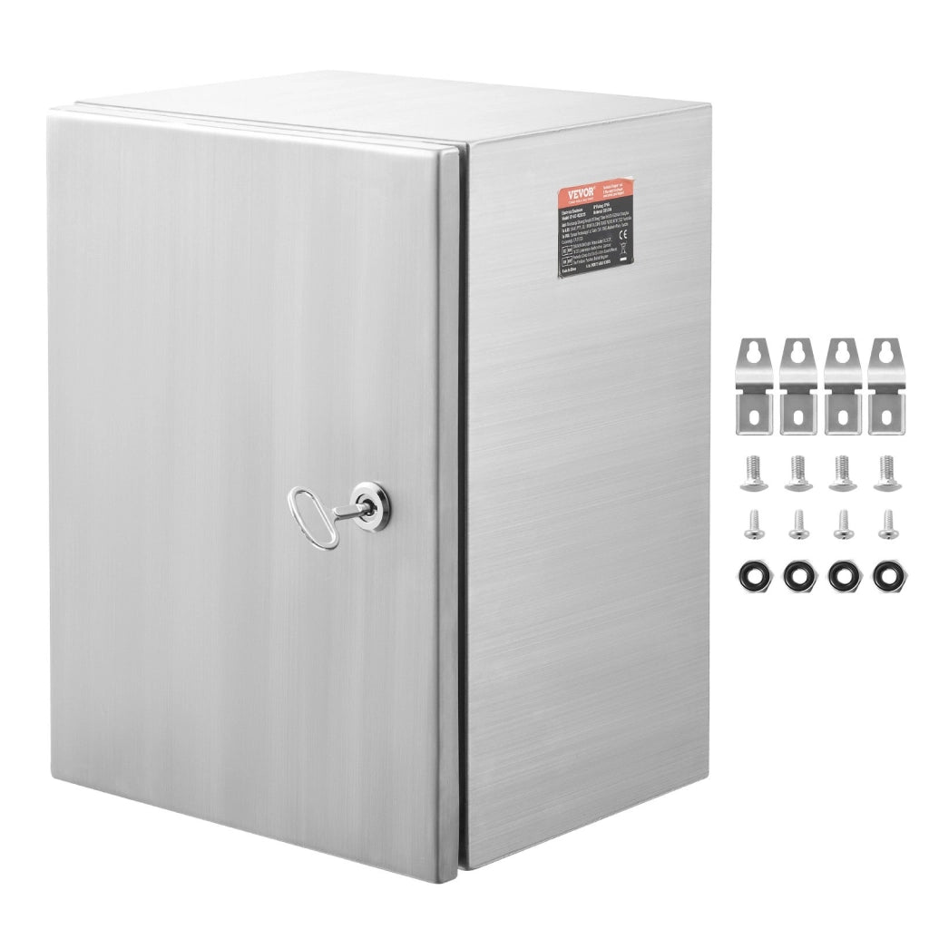 Scatola Elettrica da Parete in Acciaio Inox SUS304 IP66 50,8x40,64x20,32 cm STX4 520 Robusta per Officina e Casa