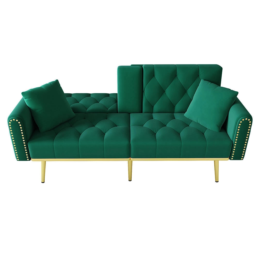 Divano letto convertibile - Xylo - Doppio, 3 livelli reclinabili, verde