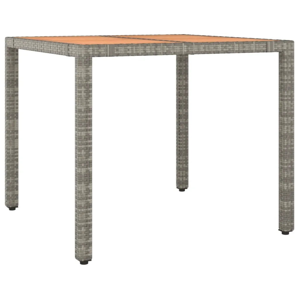 Set da Pranzo da Giardino 5 pz con Cuscini in Polyrattan Grigio 3276845