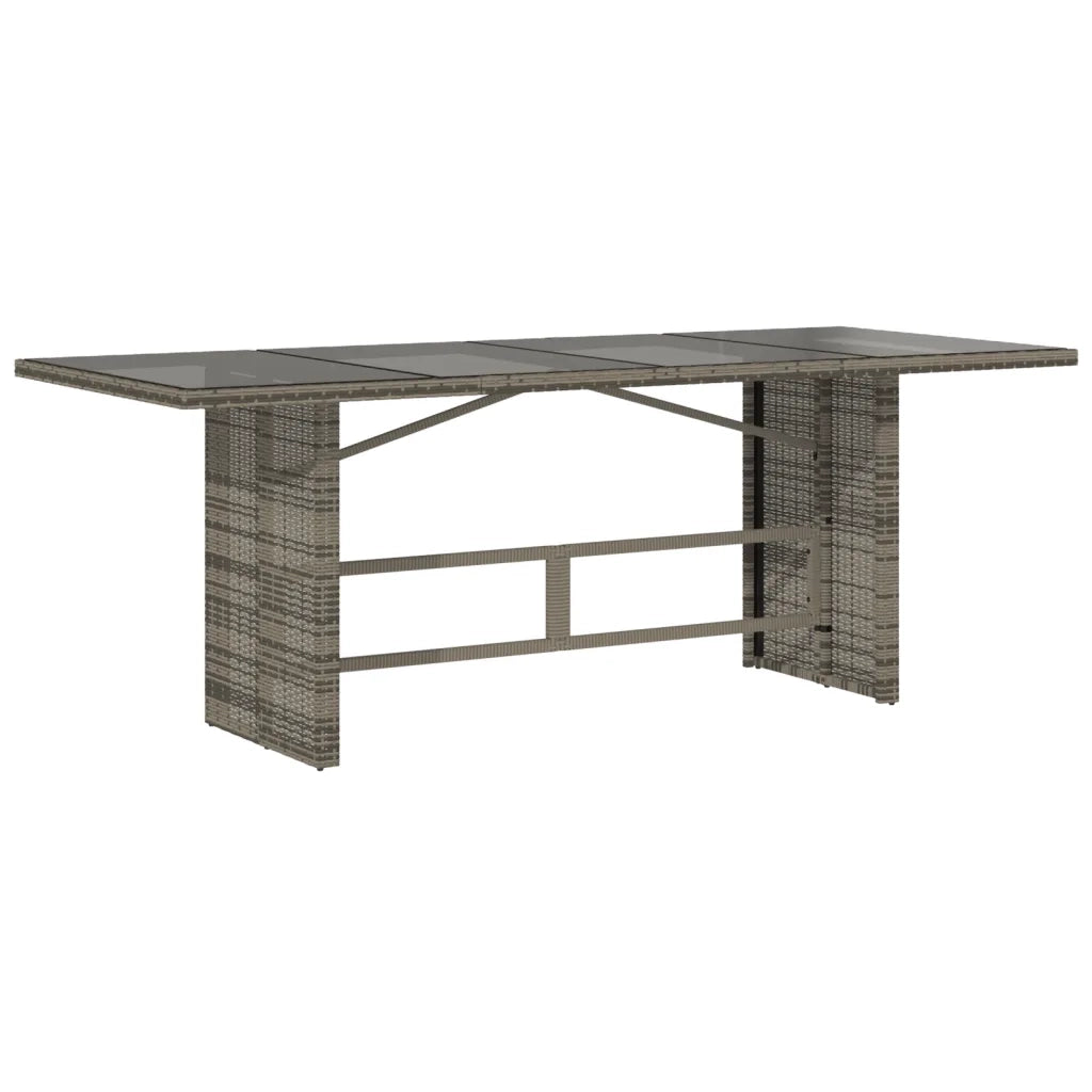 Set da Pranzo da Giardino 9 pz con Cuscini in Polyrattan Grigio 3213357