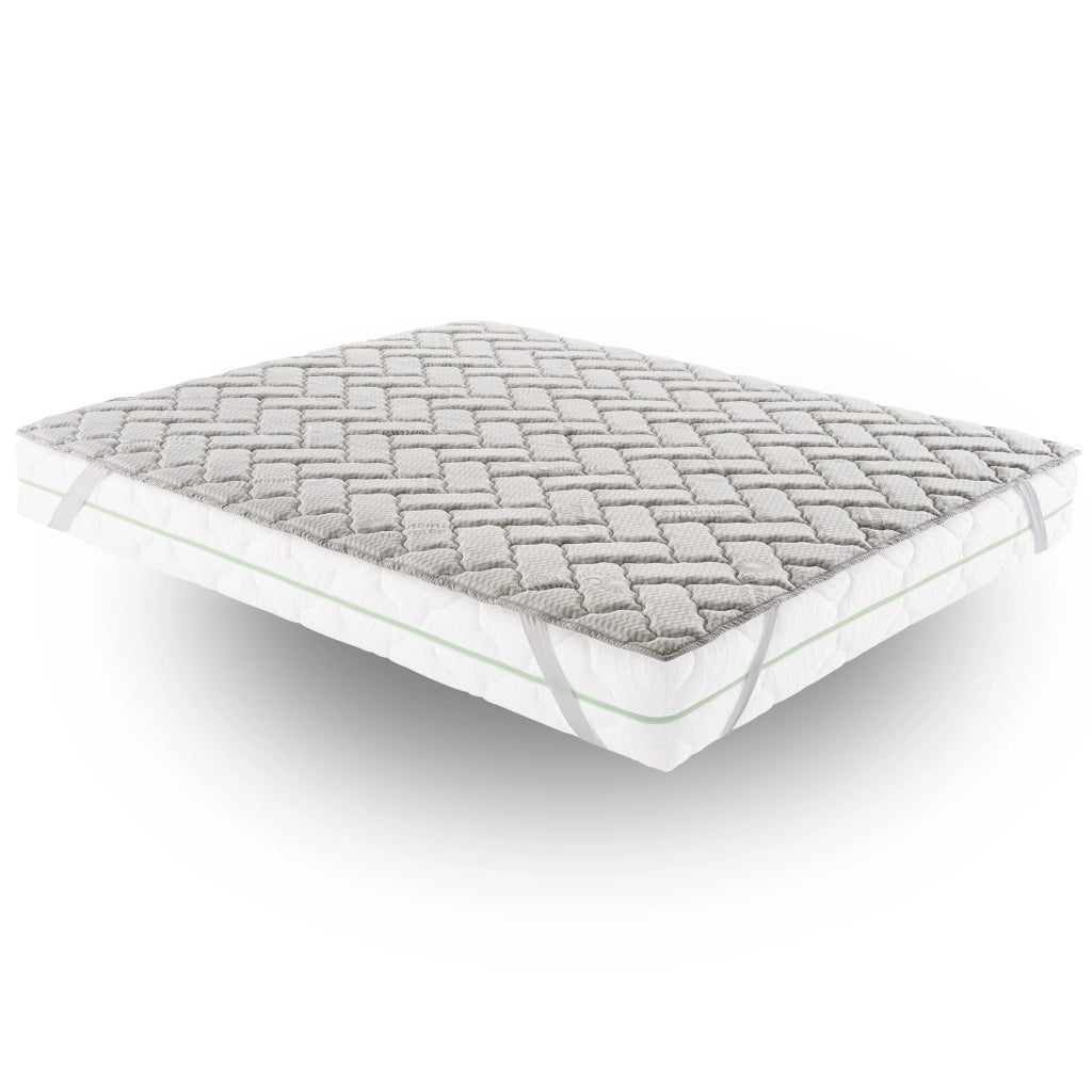 Topper Singolo 90x190 in memory foam 3 cm con rivestimento Trapuntato con Elastico