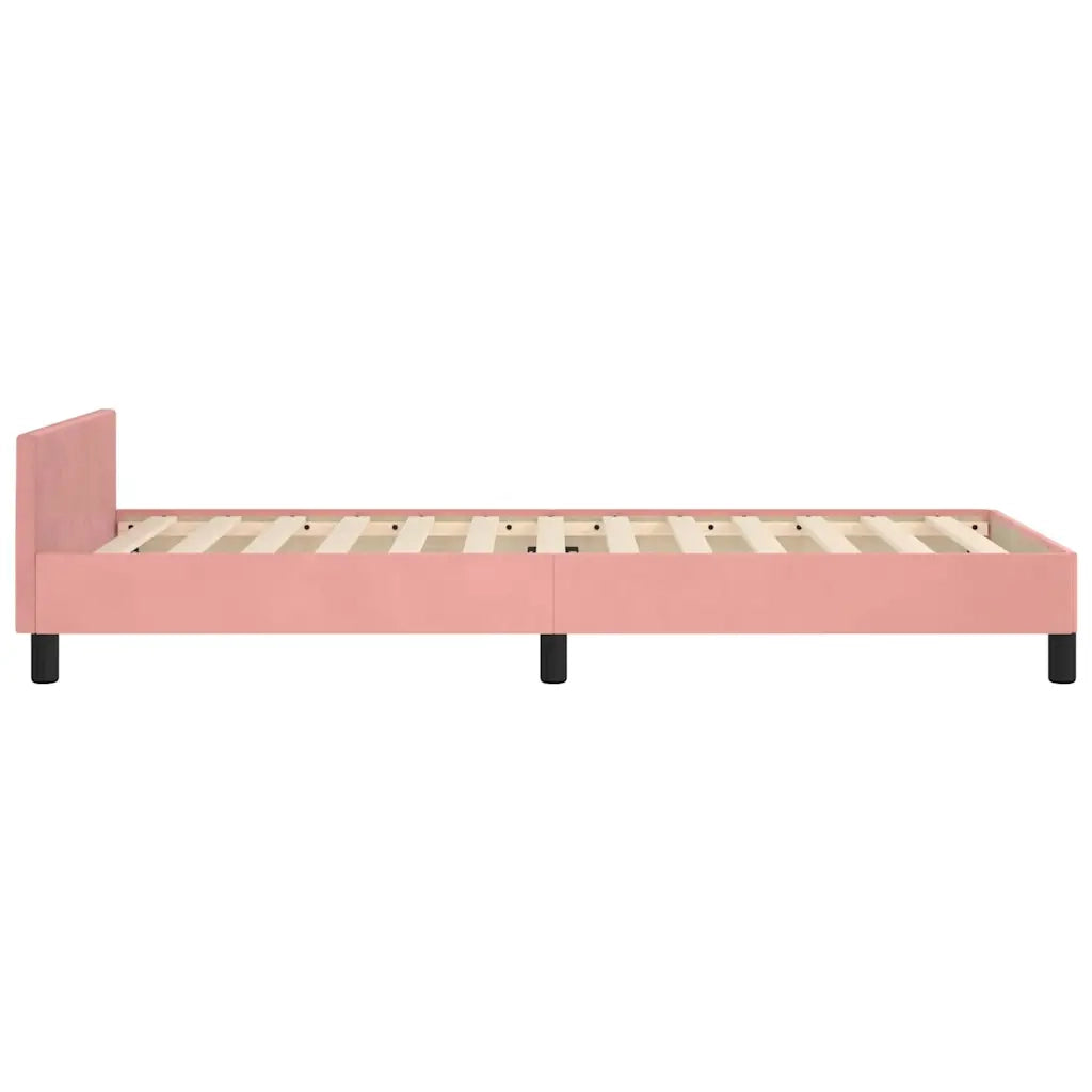 Giroletto con Testiera Rosa 100x200 cm in Velluto 3125622