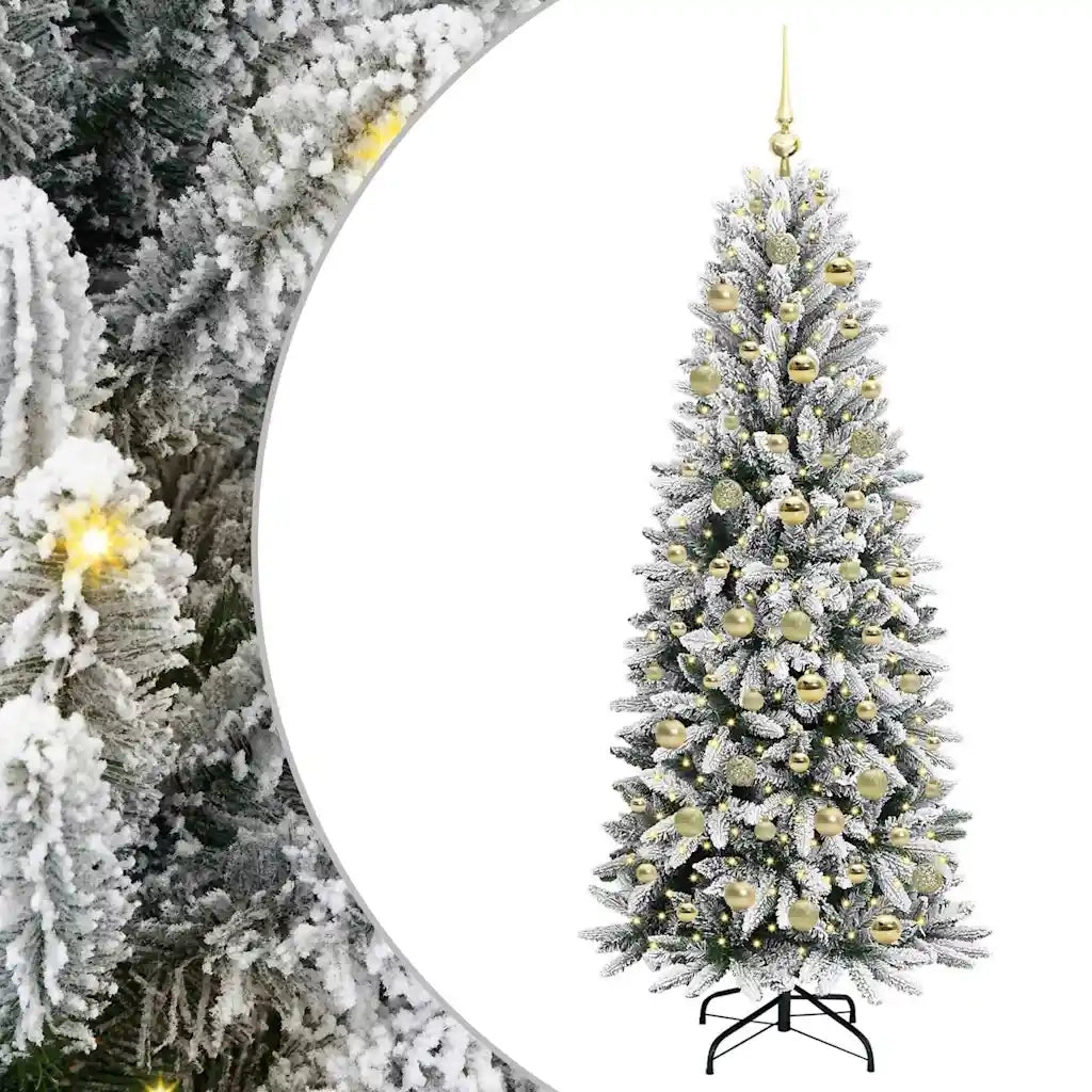 Albero di Natale artificiale con 300 LED Bianco 180 cm