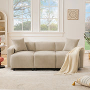 SOFA 3-4 posti 211x67x71 cm Chenille Beige