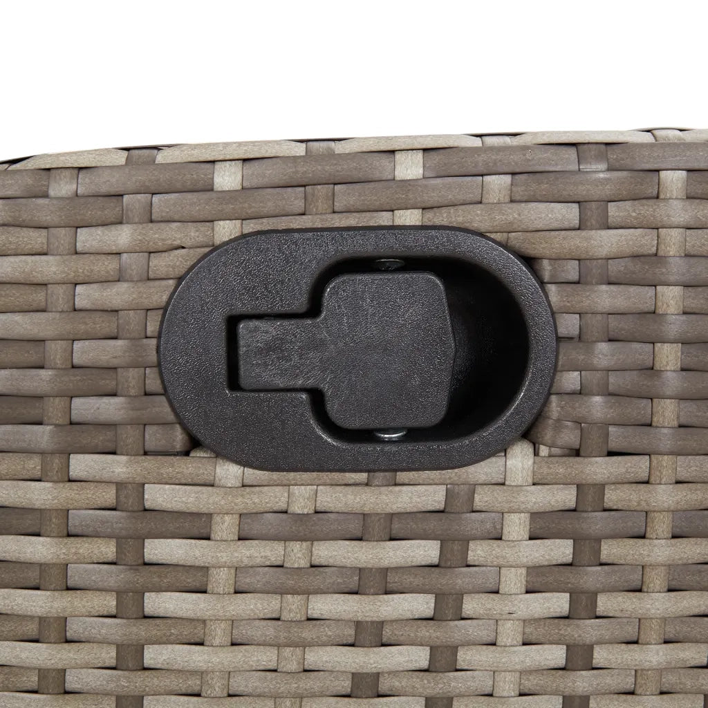 Set da Pranzo da Giardino 9 pz con Cuscini in Polyrattan Grigio 3213083