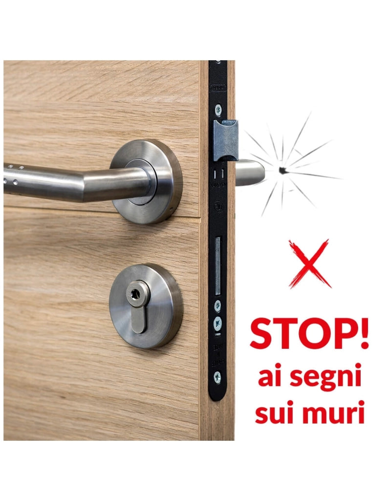 Fermaporta magnetico da parete in acciaio inox spazzolato – THIRARD