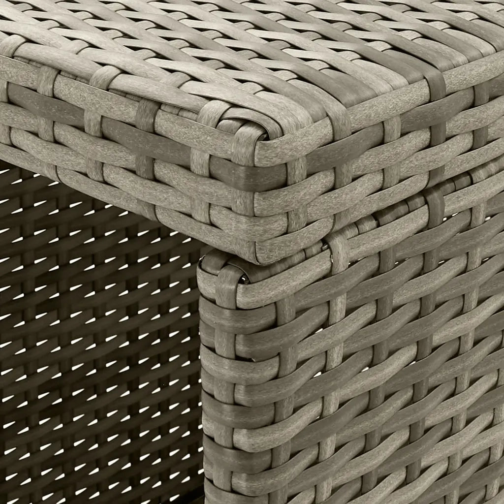 Set Bar da Giardino 5 pz con Cuscini in Polyrattan Grigio 3261495