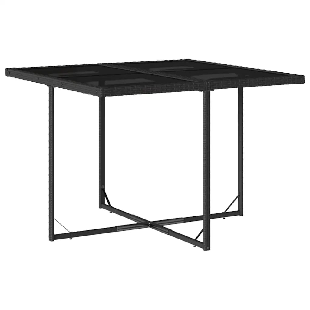 Set da Pranzo da Giardino 11 pz con Cuscini in Polyrattan Nero 3277793