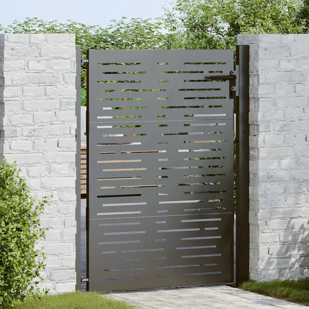 Cancello da giardino con blocco Nero 110 x 130 cm 42015900