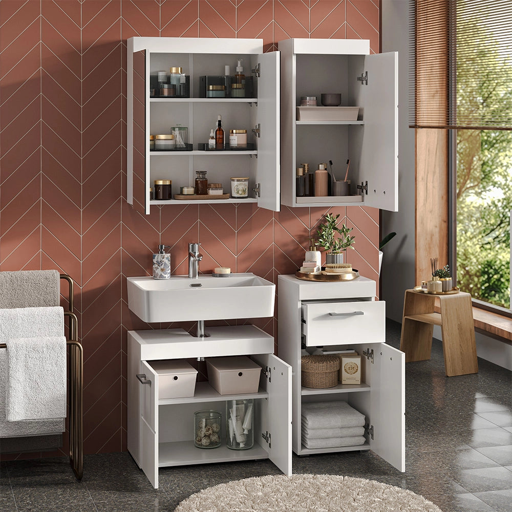 Mobiletto bagno Luna Bianco 37 x 79 cm Vicco