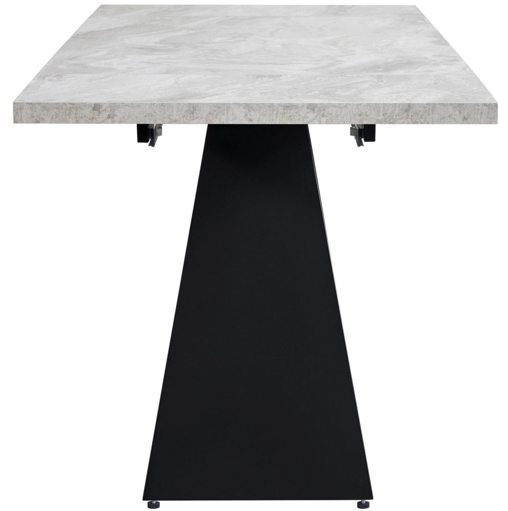 TAVOLO Allungabile 99-159x74x77 cm MDF e Metallo Nero/Grigio