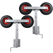 Set 2 Supporti Prua a Doppia Ruota per Rimorchio Barca 59-84 cm 141551