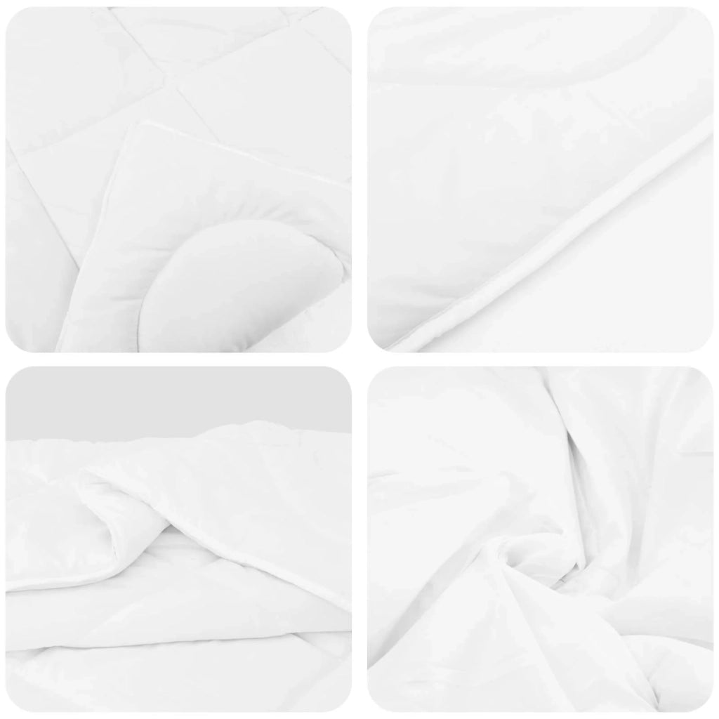 Duvet Estivo con cuscino 3 pcs Bianco Microfibra 3377334