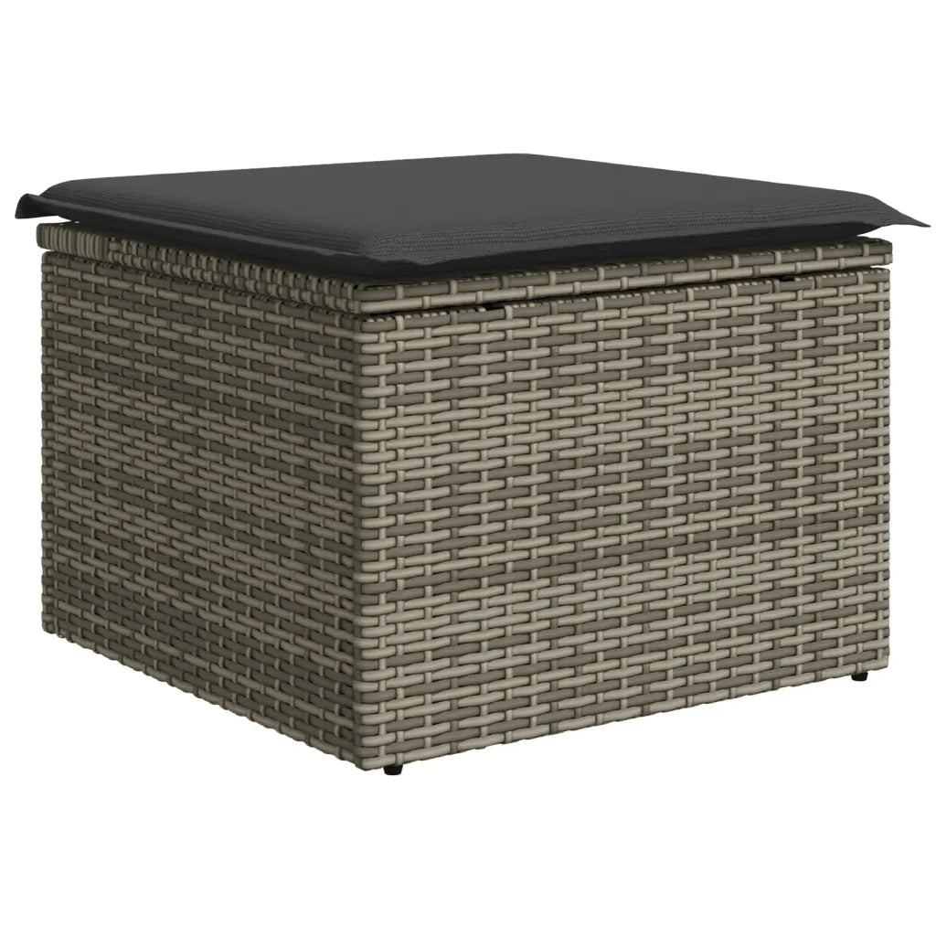 Set Divano da Giardino 8 pz con Cuscini Grigio in Polyrattan 3256564