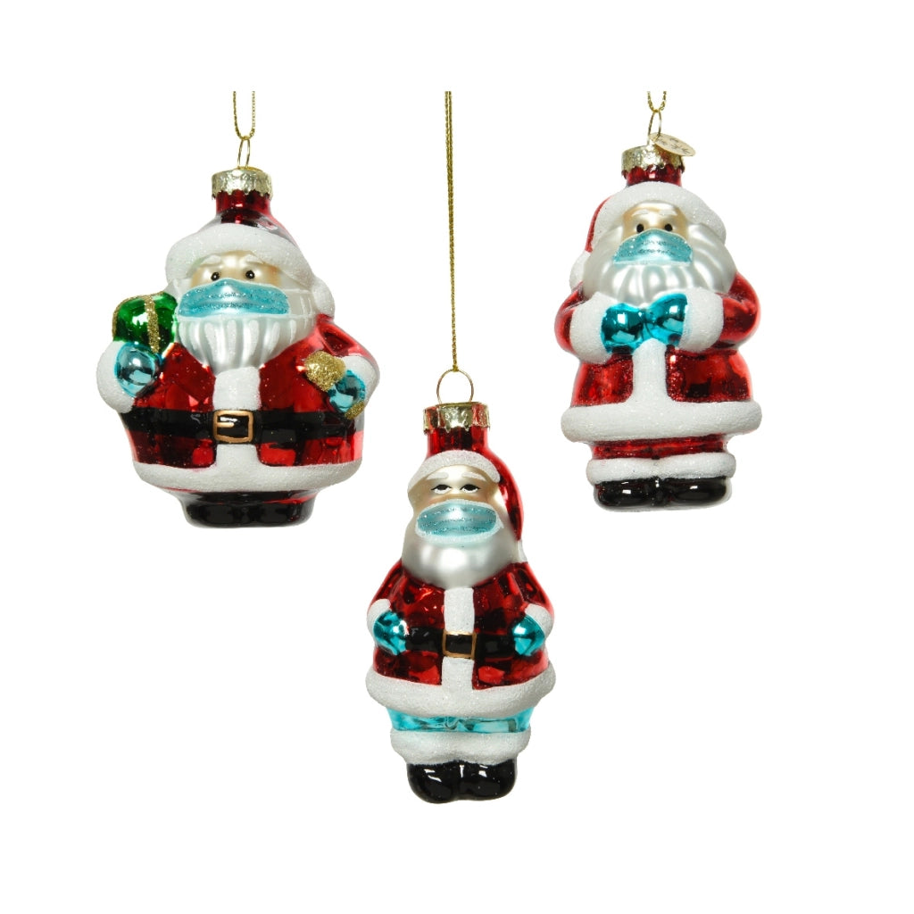 Addobbo albero babboo natale con mascherina Kaemingk