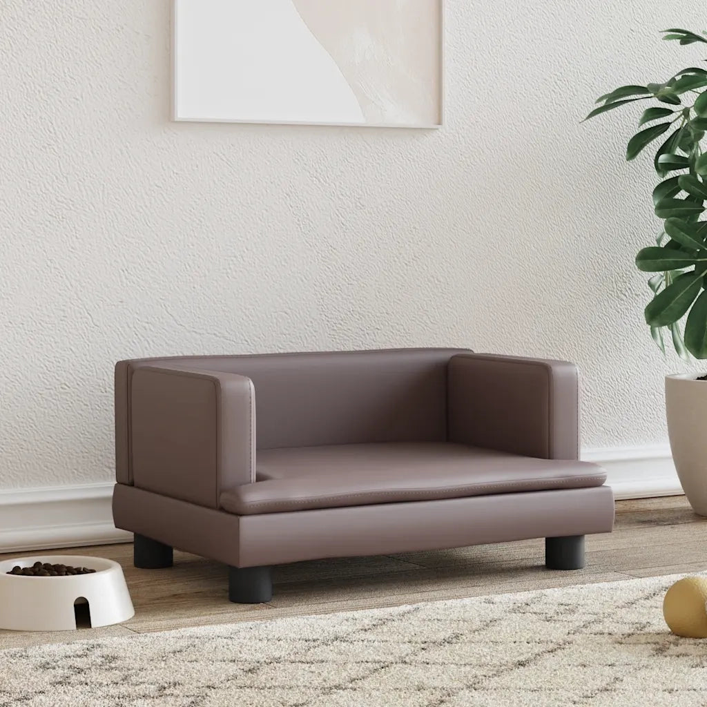 Lettino per Cani Marrone 60x40x30 cm in Similpelle 171915
