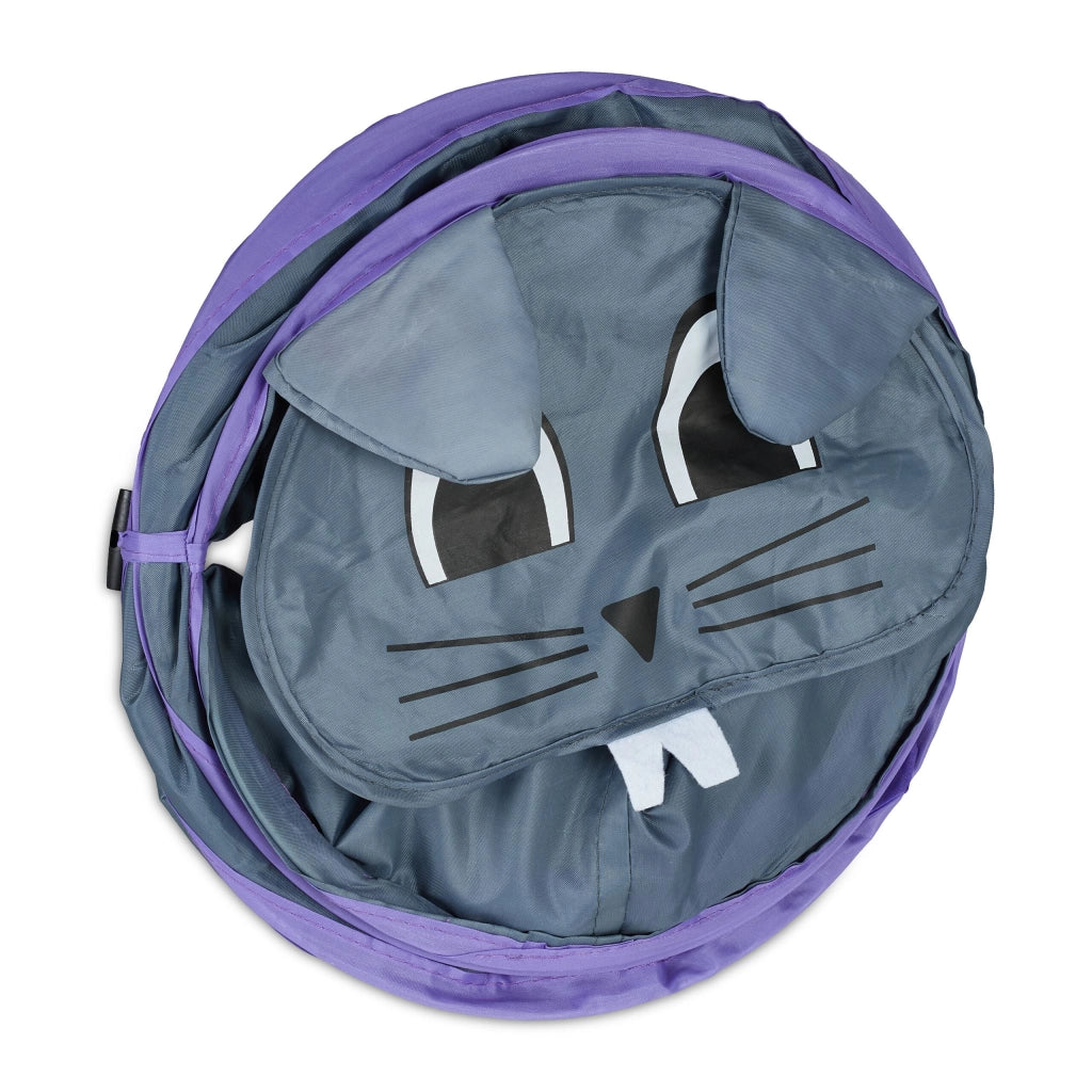 Tunnel da gioco pieghevole interattivo per gatti 60 x 30 x 30 cm design originale in tessuto grigio 13_0015167