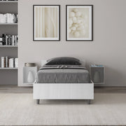 Letto singolo con rete 80x200 bianco frassino Nuamo