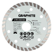 DISCO DIAMANTATO Ø 115 mm - foro 22,2 mm  - GRAPHITE