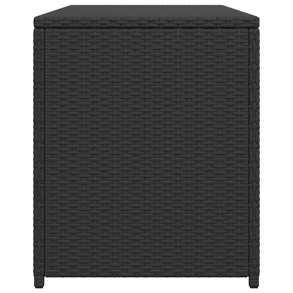 Baule da Giardino Nero 120x50x60 cm in Polyrattan 42498