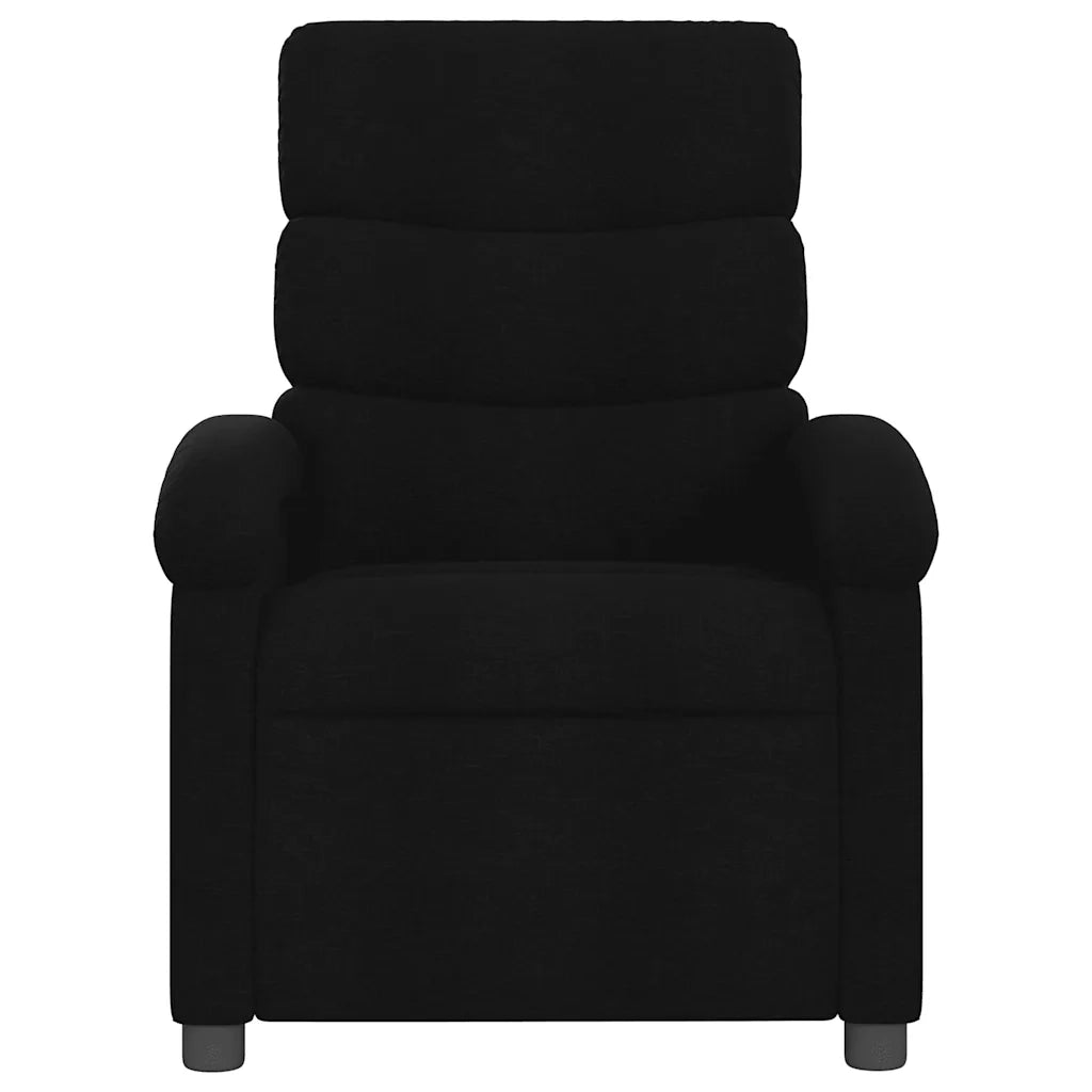 Poltrona Reclinabile in Tessuto Nero 371691