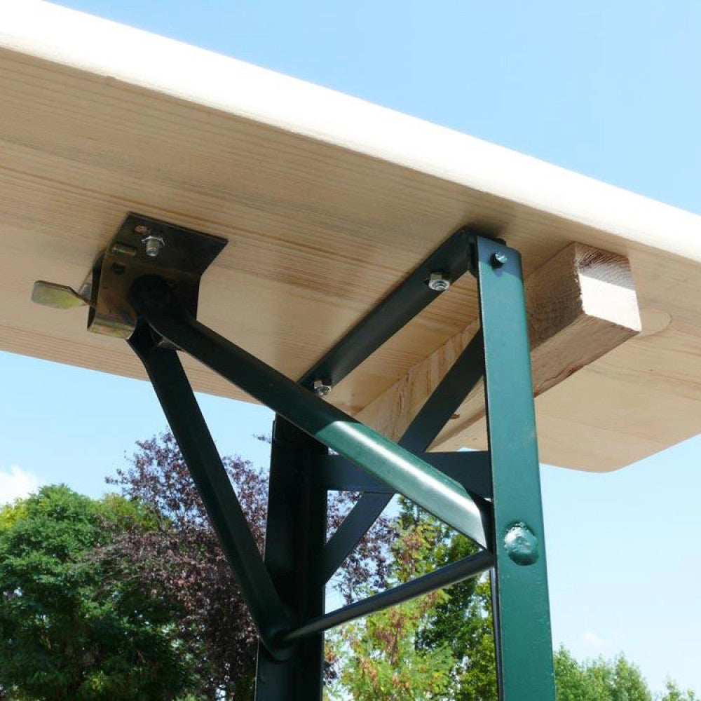 Set Birreria da Giardino Pieghevole in Legno Marrone