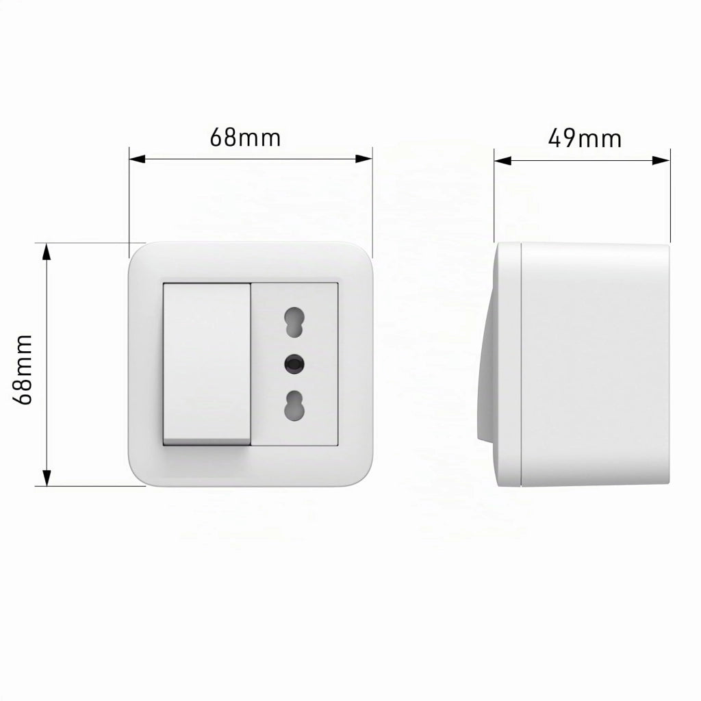 CONTENITORE 'FIXA' deviatore 10A presa bipasso - col.bianco - ELECTRALINE