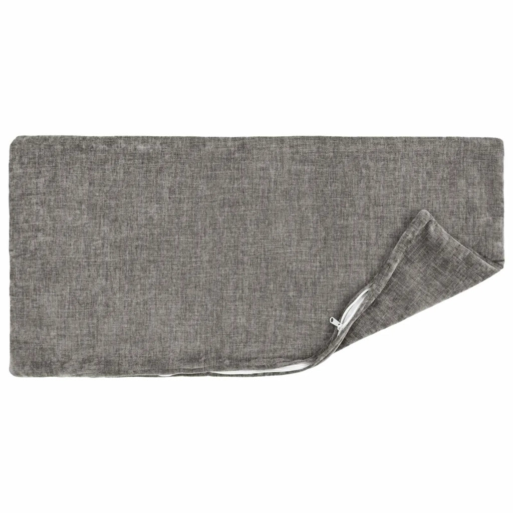 Cuscino con cuscino HEERLEN 2 pz Grigio Scuro Tessuto Chenille 923927